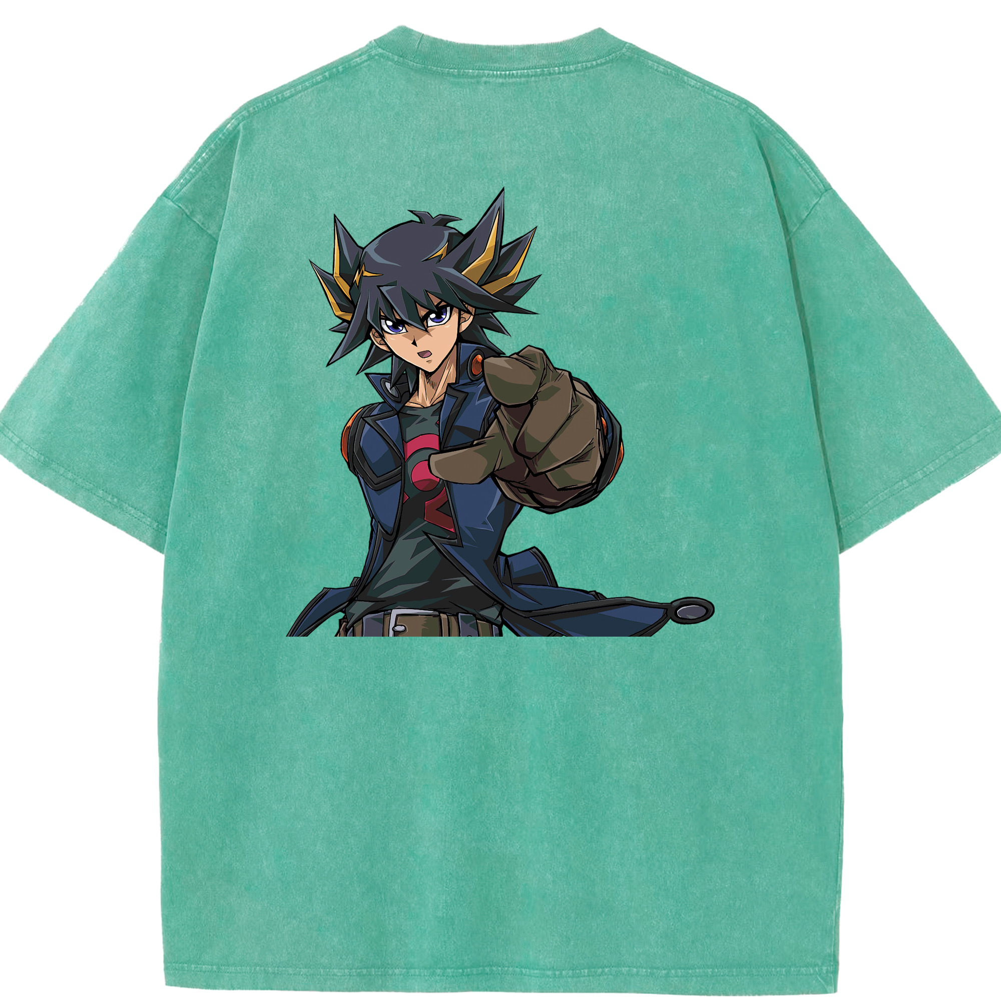 （画像用） 遊☆戯☆王 Yu-Gi-Oh! 綿100% ヴィンテージ風 半袖Tシャツ（背面プリント）